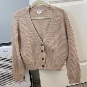 johnnie-O Beige Button-Up Cardigan